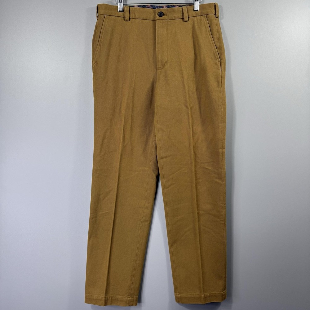Brooks Brothers Pants Mens 34x32 Brown Clark Chino Classic Fit Straight Leg